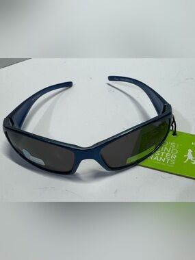 Foster Grant Kids Blue Soccer Sunglasses with Dark Lenses